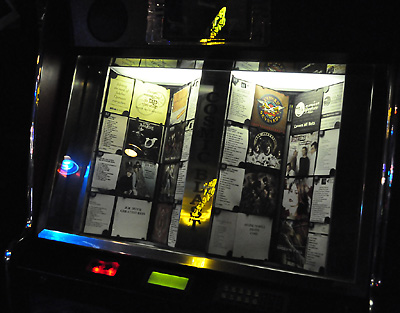 The old jukebox in Dave's Aqua Lounge
