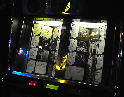 The old jukebox in Dave's Aqua Lounge