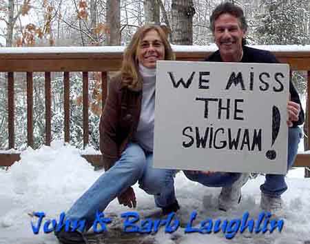 John & Barb enjoy(?) their new April snow in Minnesota